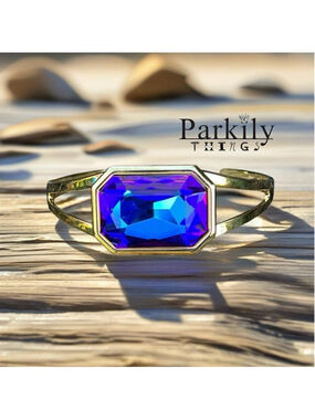 Handcrafted bracelet with large Austrian crystal